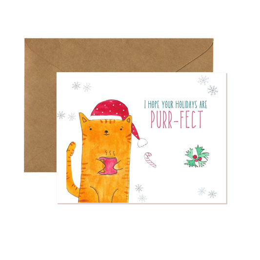 Purr-fect holidays card