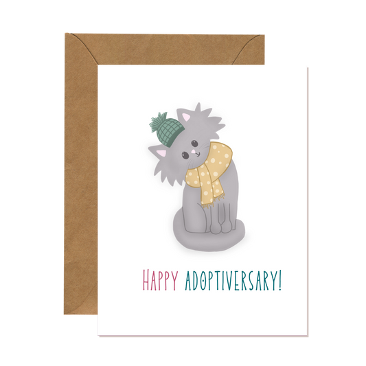 Cozy Cat Adoptiversary Card