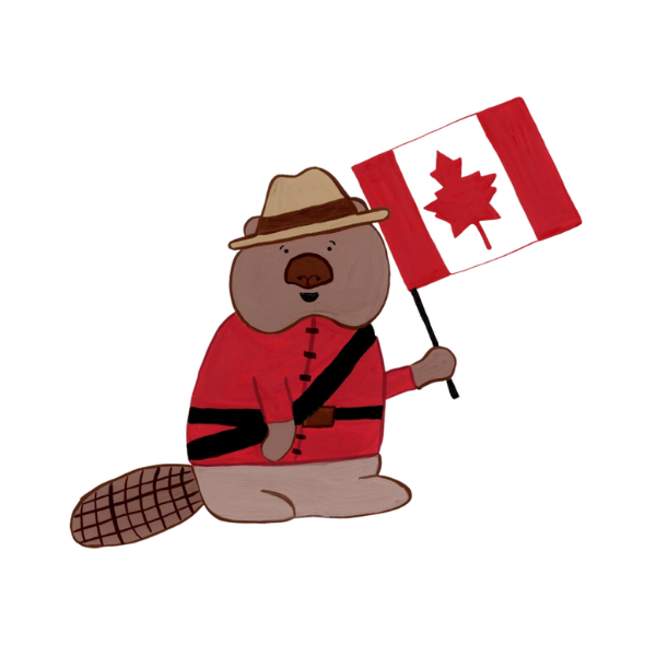 Mountie Beaver Vinyl Sticker