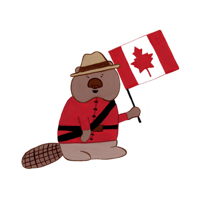 Mountie Beaver Vinyl Sticker