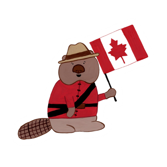 Mountie Beaver Vinyl Sticker