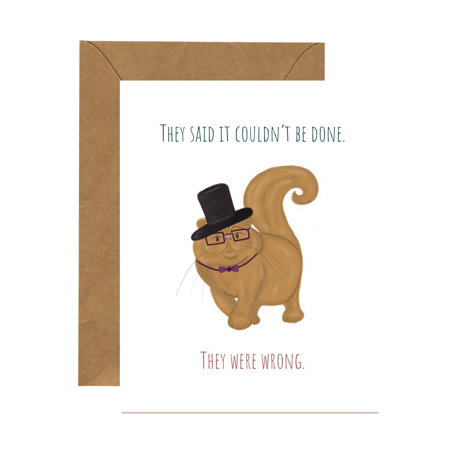 Top Hat Cat Congratulations Card