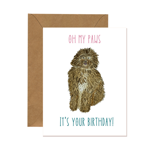 Oh My Paws Dog-Themed Birthday Card