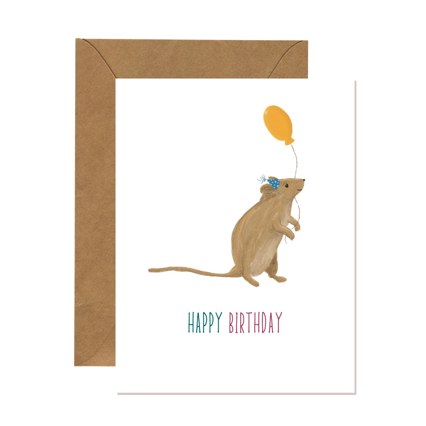 Birthday Party Mouse Card