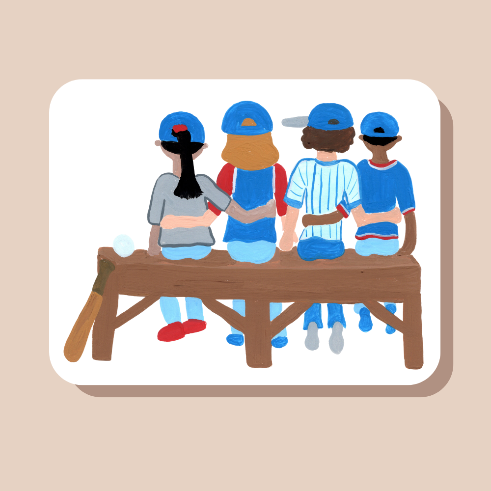 Baseball Team Friendship Sticker