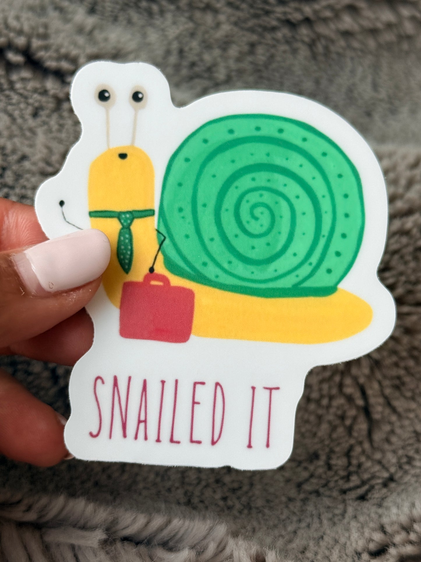 Snailed It Vinyl Sticker