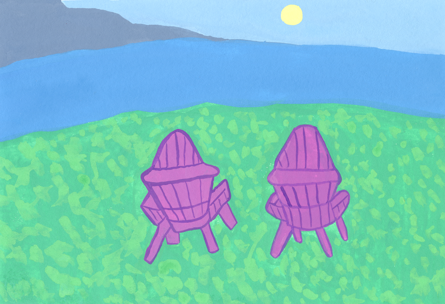 Rocky Harbour Chairs 5x7” Art Print