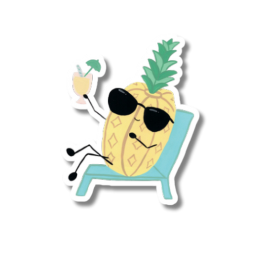 Summer Chilling Pineapple Sticker
