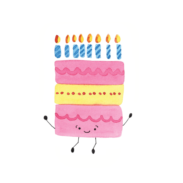 Birthday Cake Vinyl Sticker