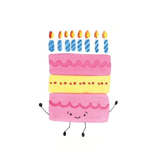 Birthday Cake Vinyl Sticker