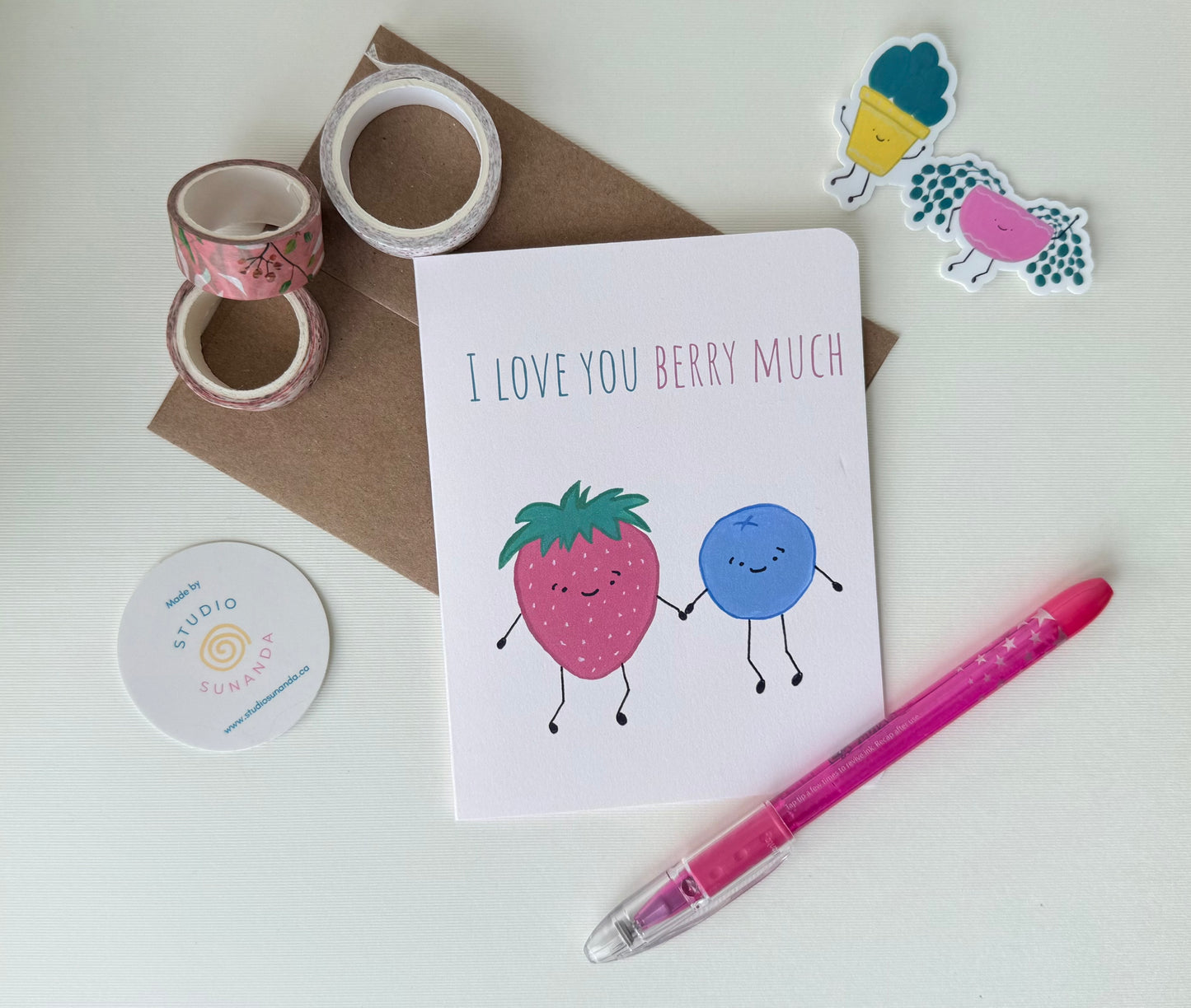I Love You Berry Much Card