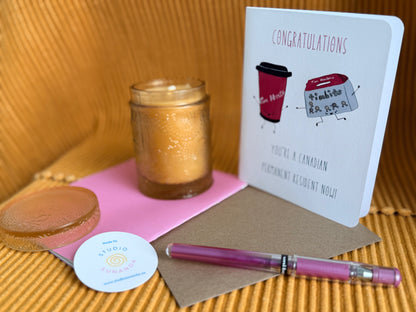 Canadian PR Coffee & Timbits Congratulations Card