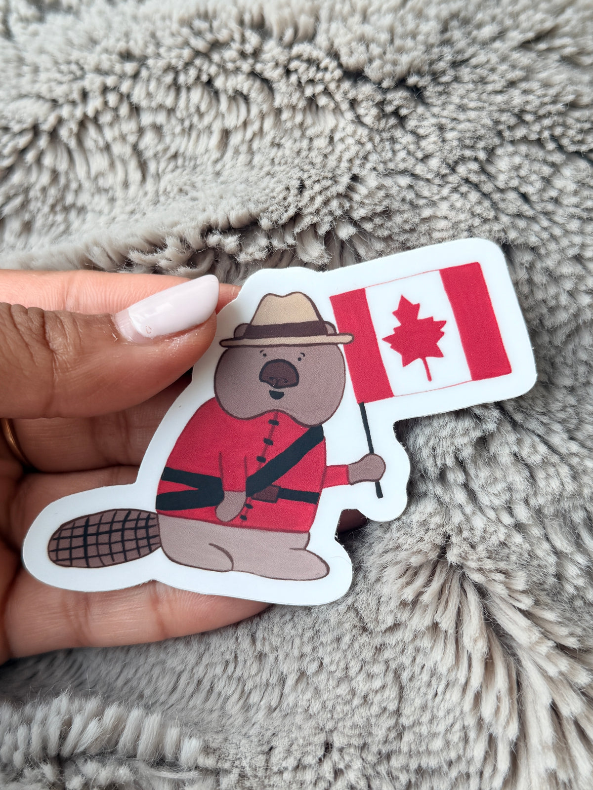Mountie Beaver Vinyl Sticker