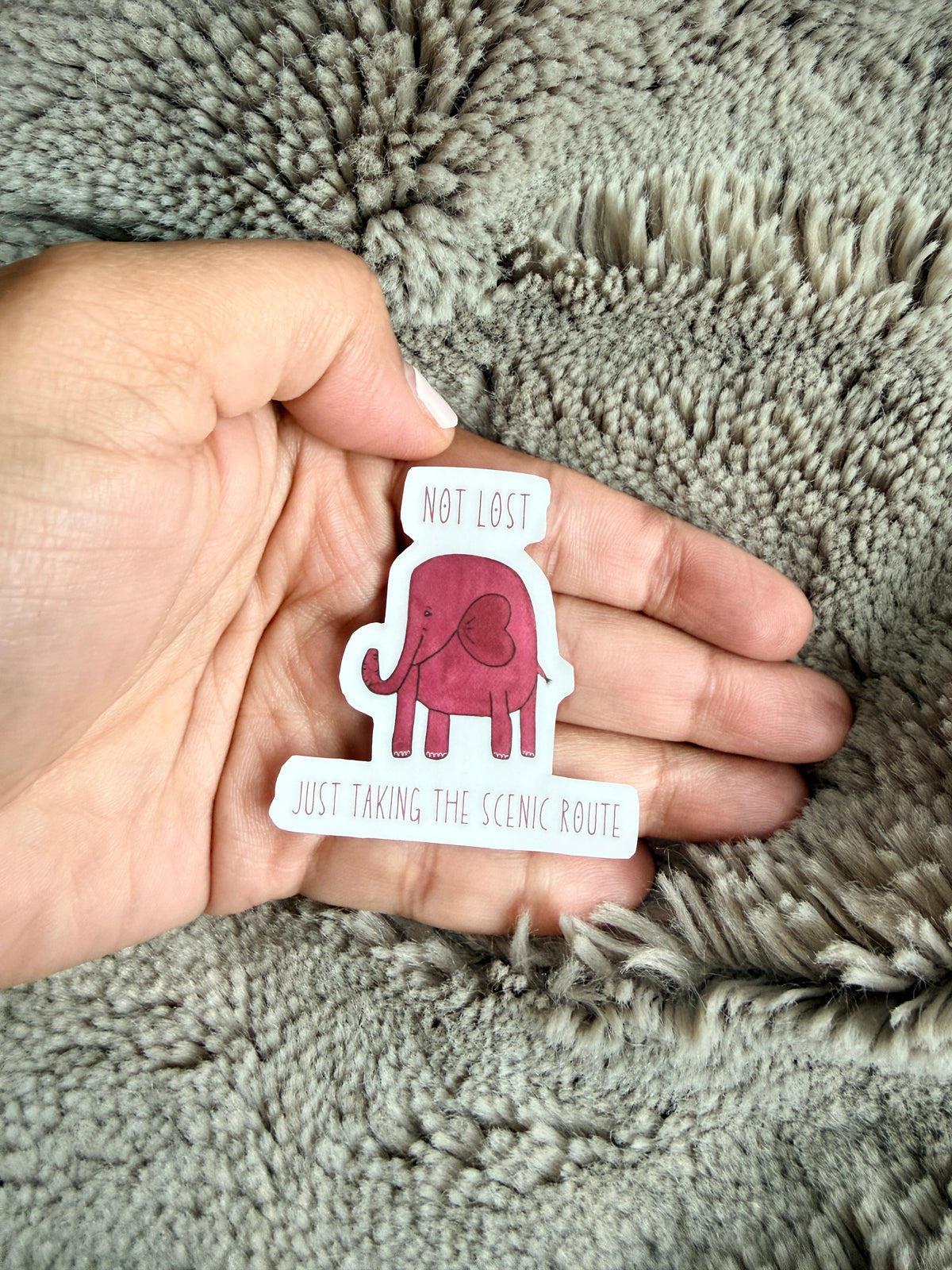 Scenic Route Elephant Vinyl Sticker