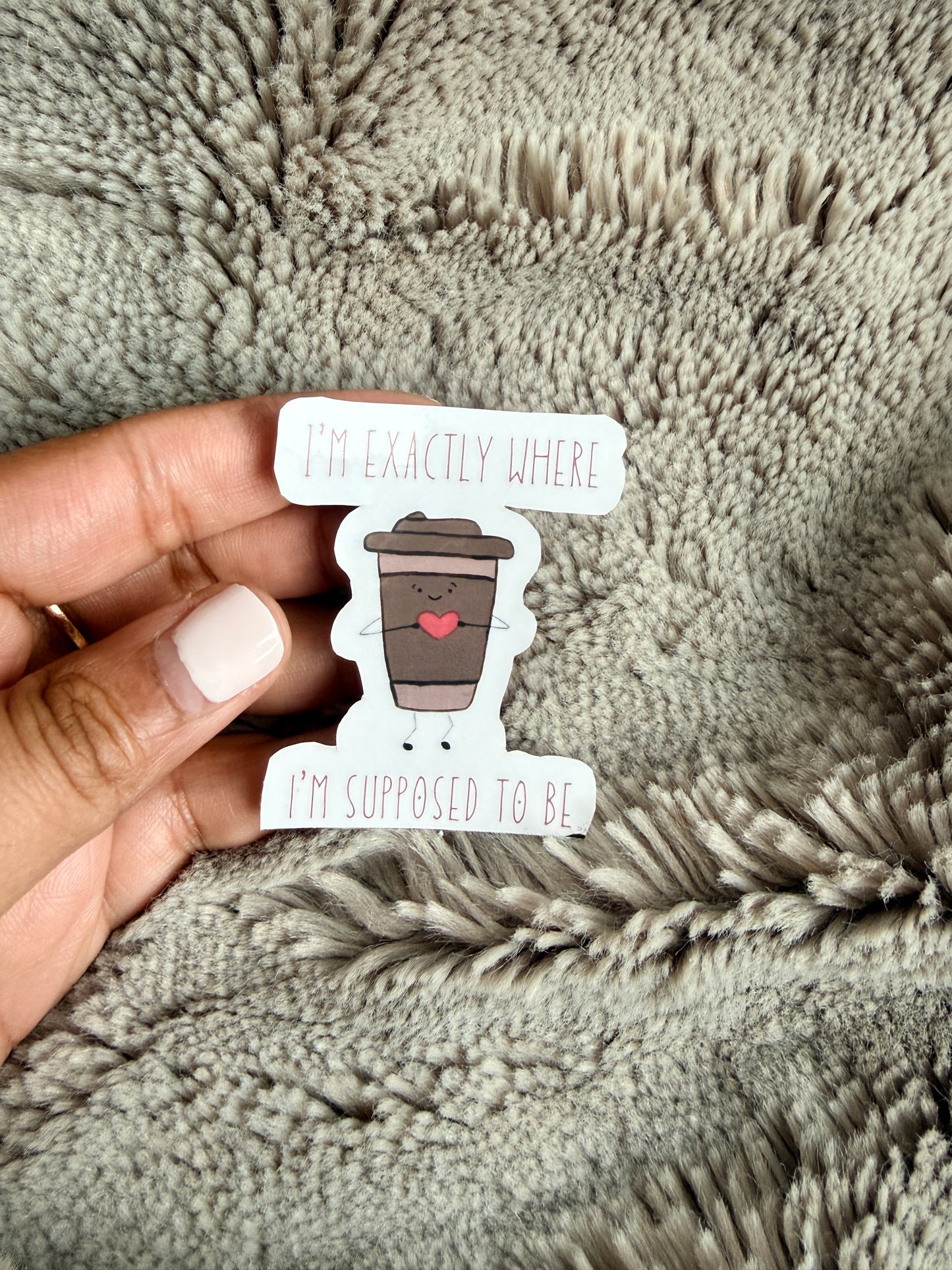 Latte Cup Affirmation Vinyl Sticker