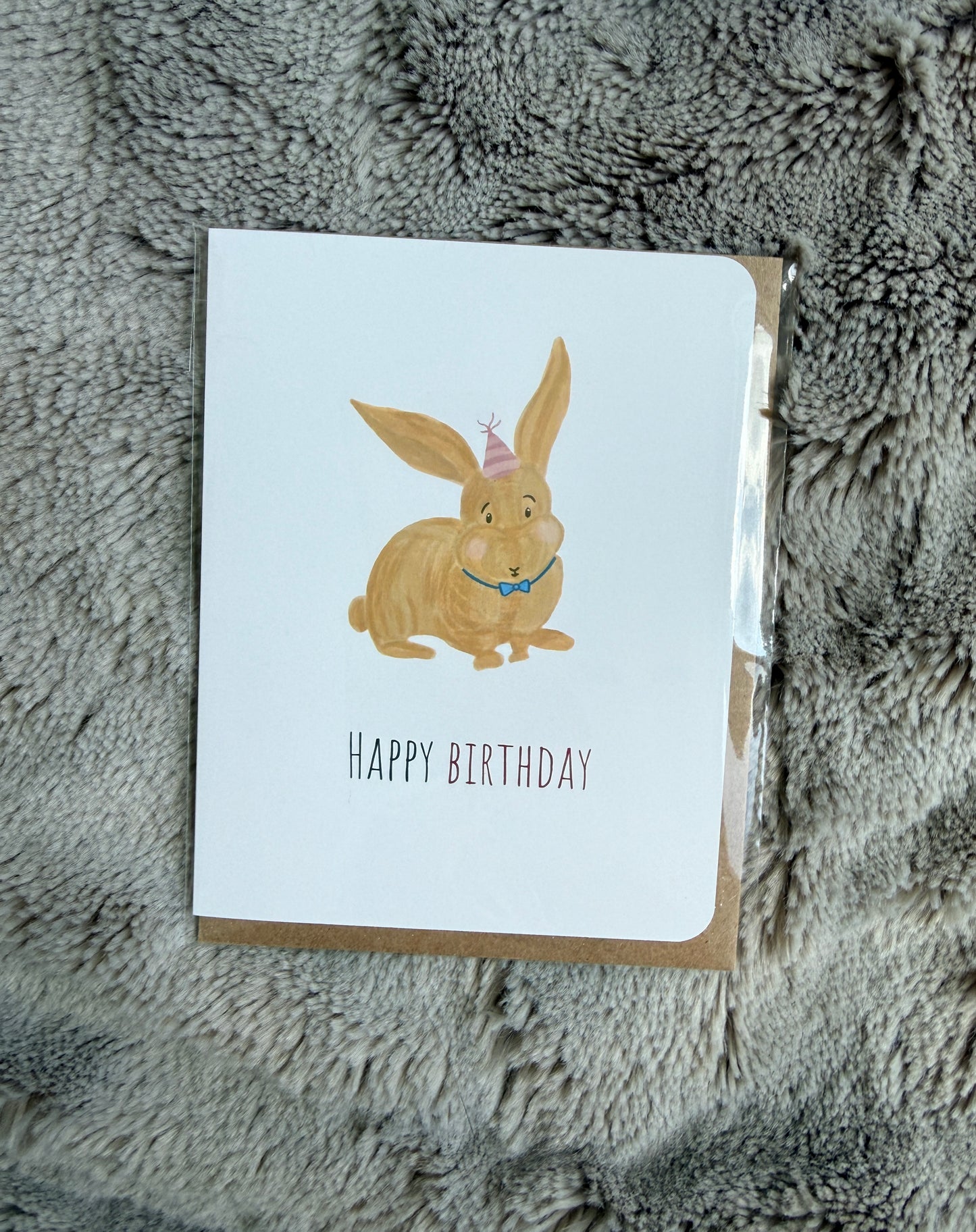 Birthday Party Bunny Card