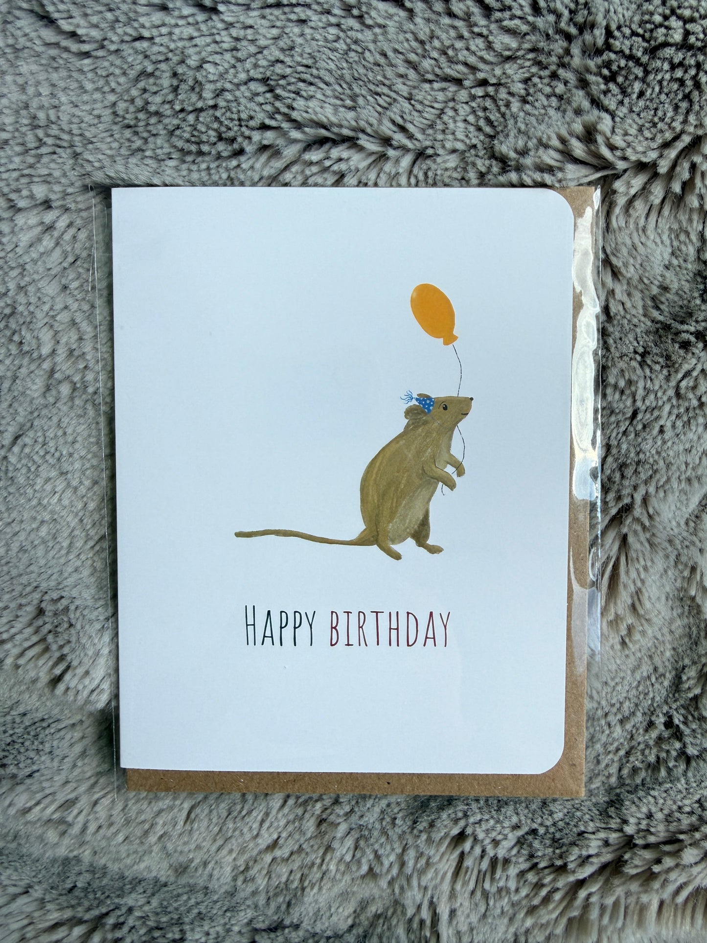 Birthday Party Mouse Card