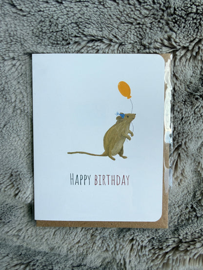 Birthday Party Mouse Card