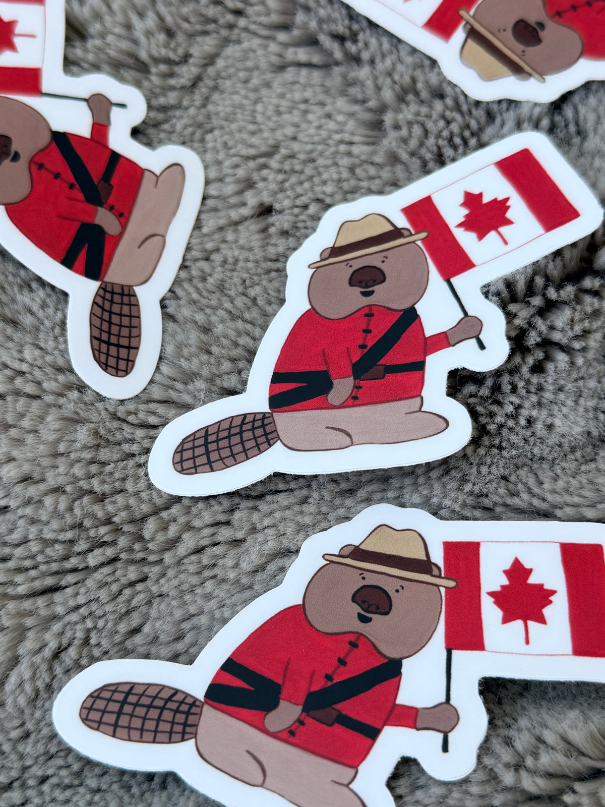 Mountie Beaver Vinyl Sticker