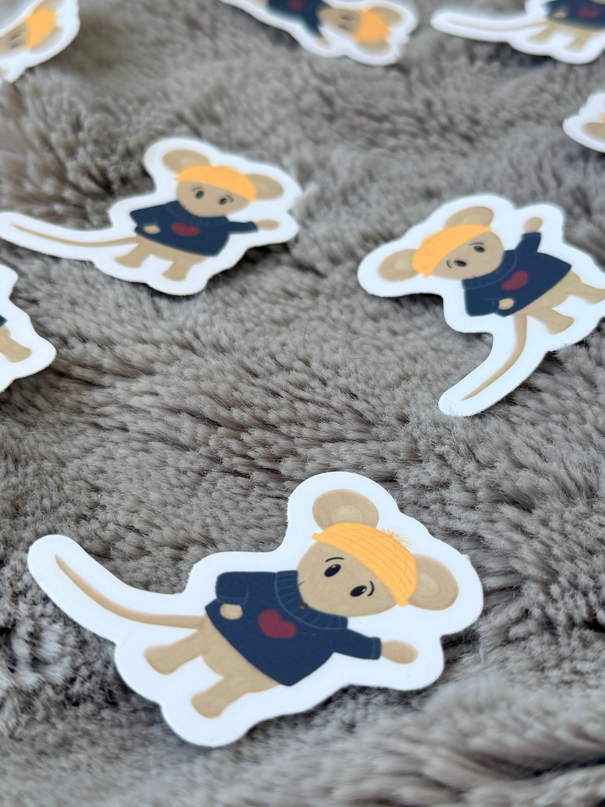 Cozy Mouse Vinyl Sticker