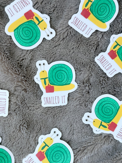 Snailed It Vinyl Sticker