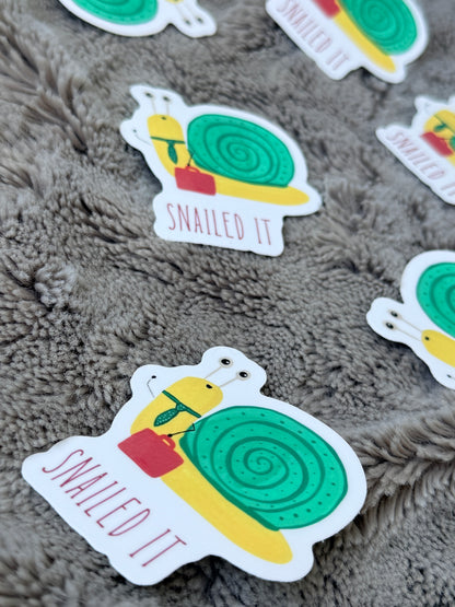 Snailed It Vinyl Sticker