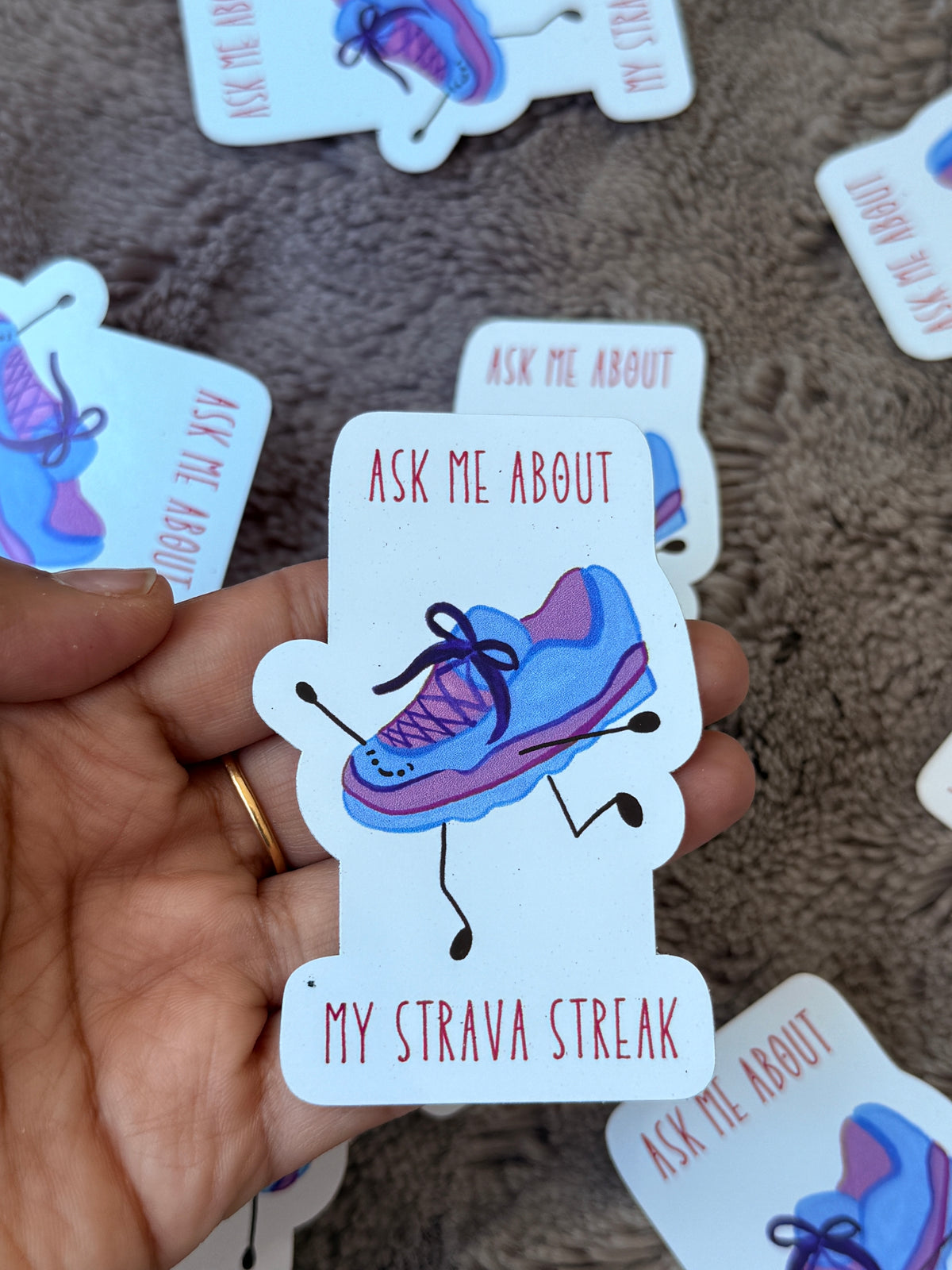Ask Me About My Strava Streak Sticker