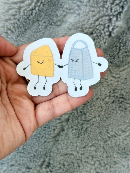 Pretty Grate Cheese Pun Vinyl Sticker