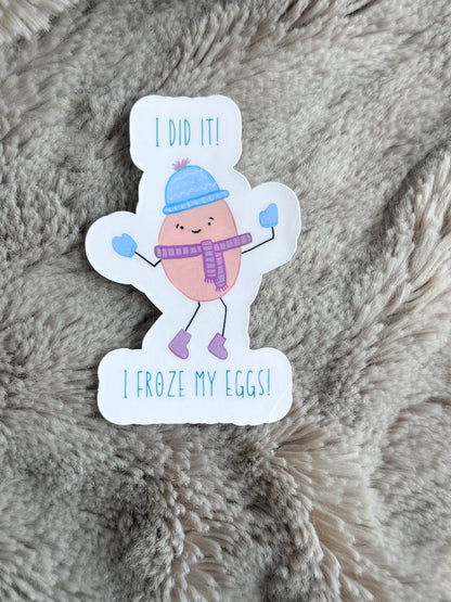 Egg Freezing Vinyl Sticker