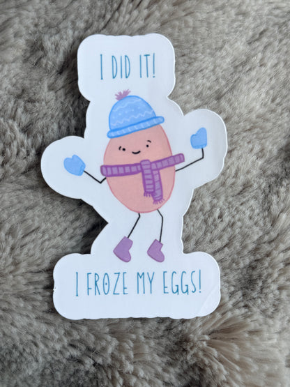 Egg Freezing Vinyl Sticker
