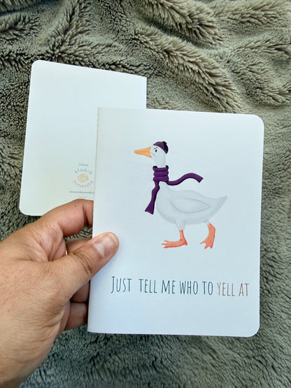 Protective Grumpy Goose Card | Best Friend Support