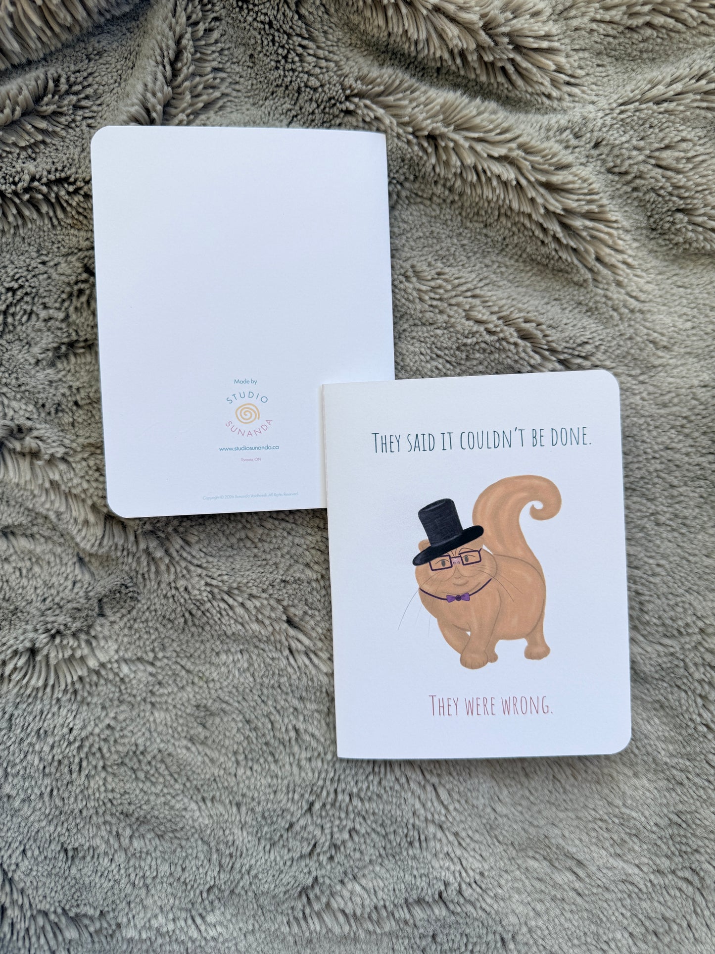 Top Hat Cat Congratulations Card