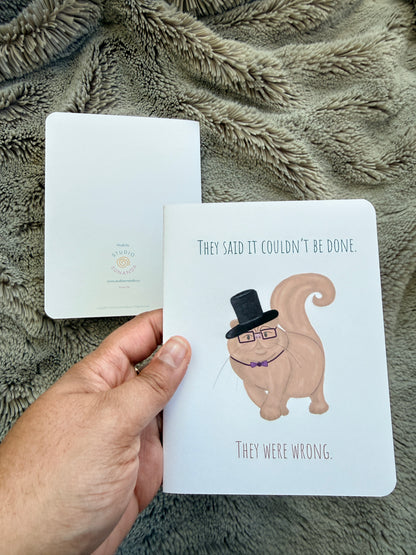 Top Hat Cat Congratulations Card