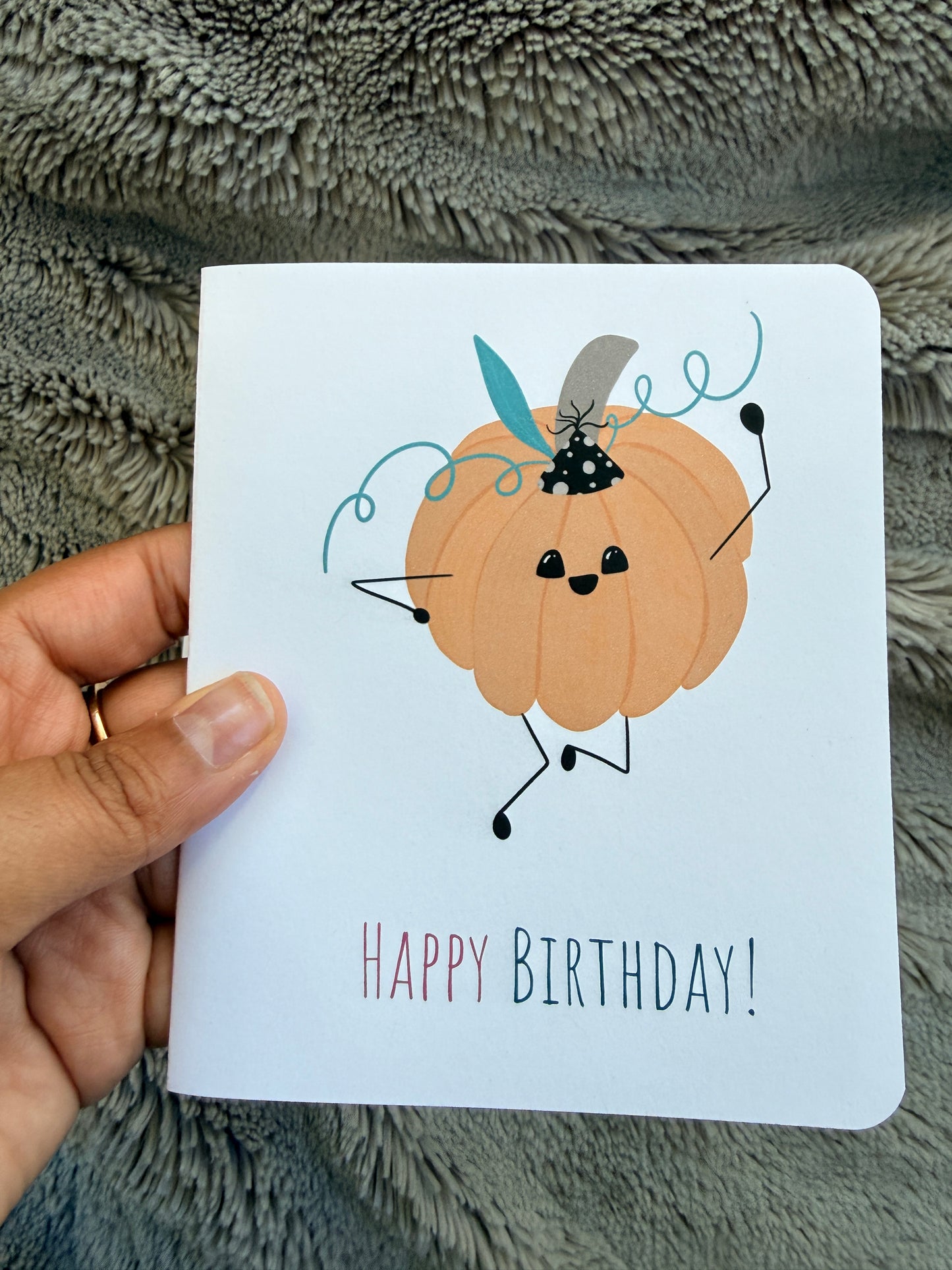 Dancing Pumpkin Birthday Card | Fall/Autumn Birthdays
