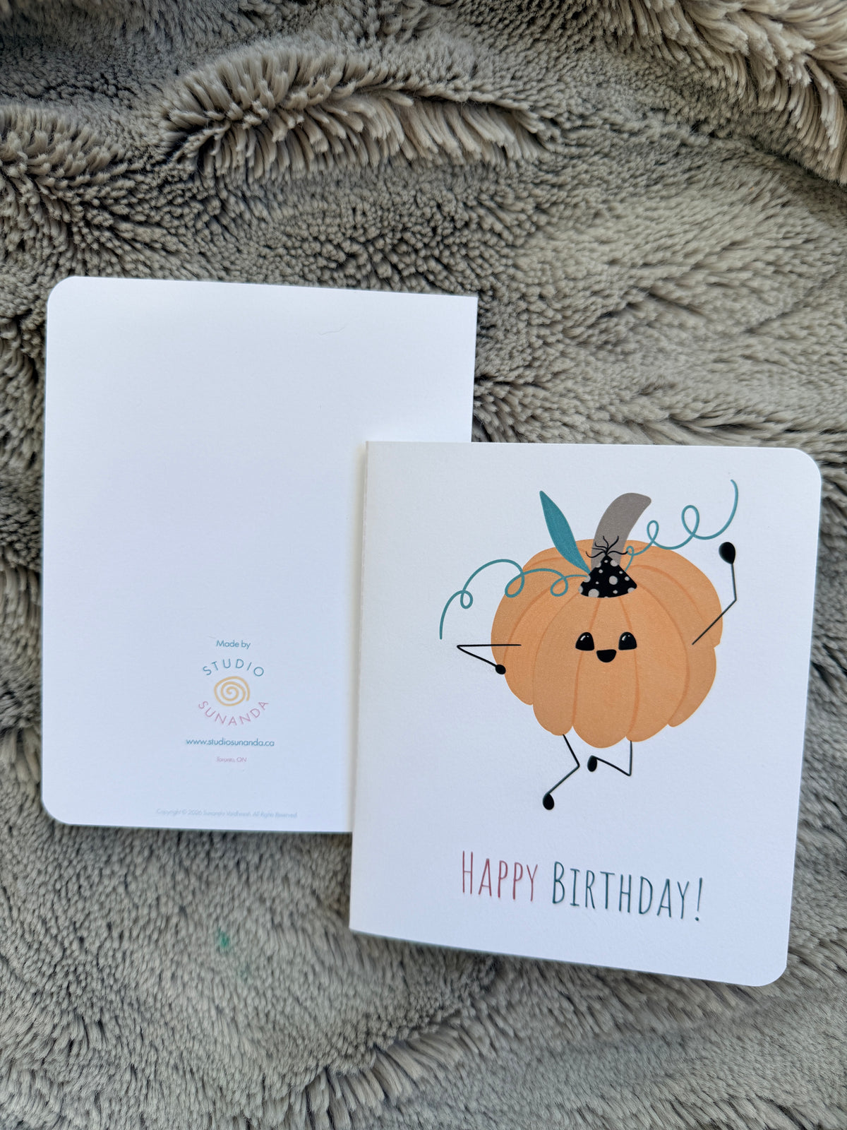 Dancing Pumpkin Birthday Card | Fall/Autumn Birthdays