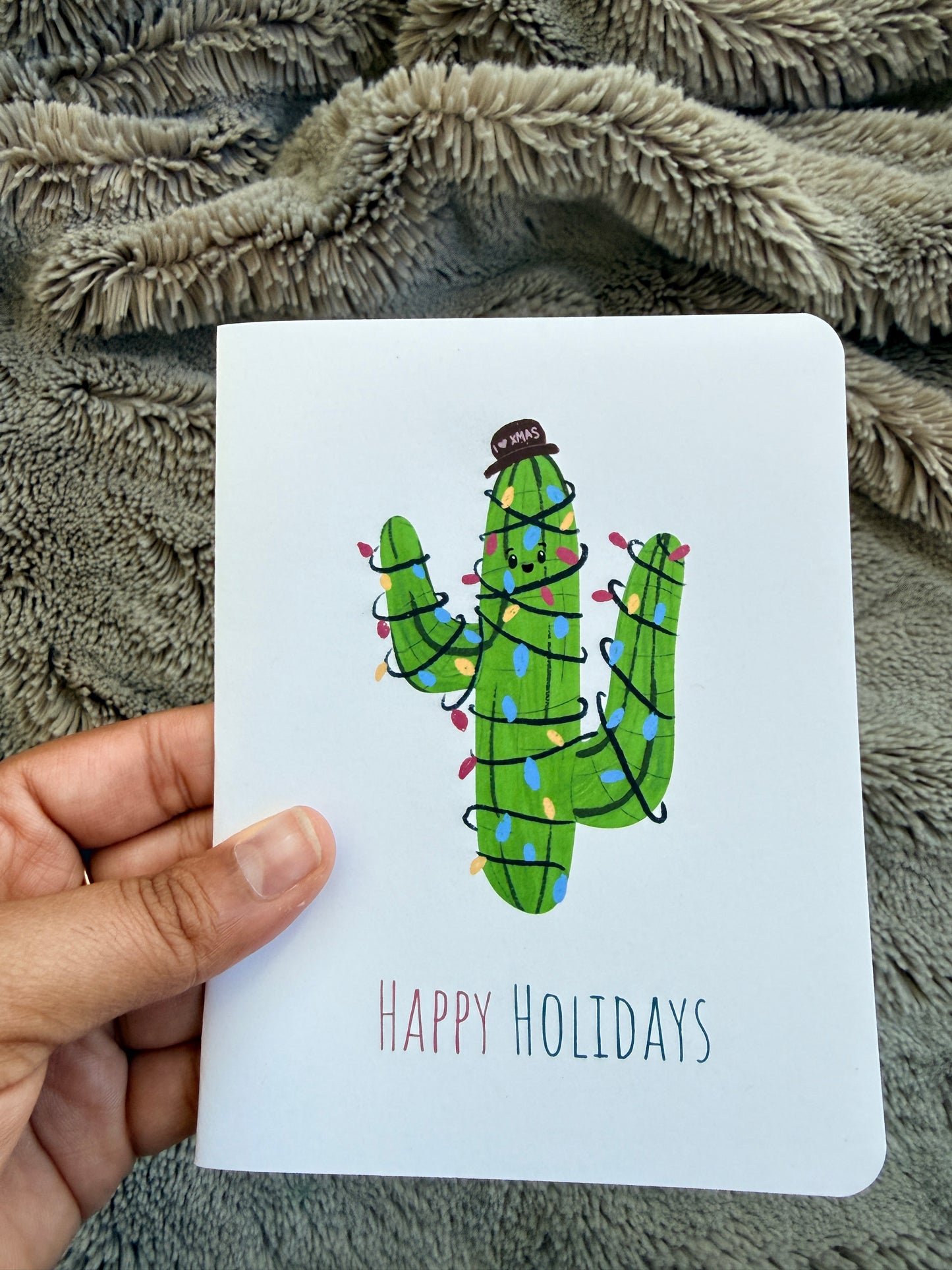 Christmas Cactus Holiday Card
