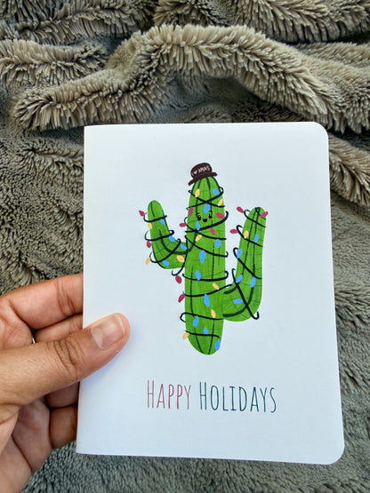 Christmas Cactus Holiday Card