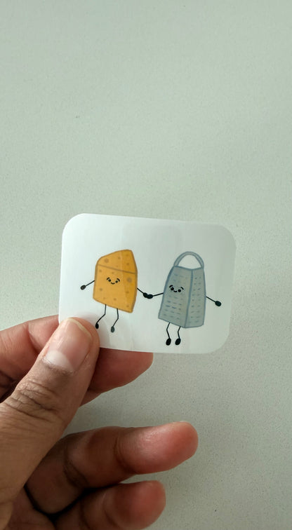 Pretty Grate Cheese Pun Vinyl Sticker