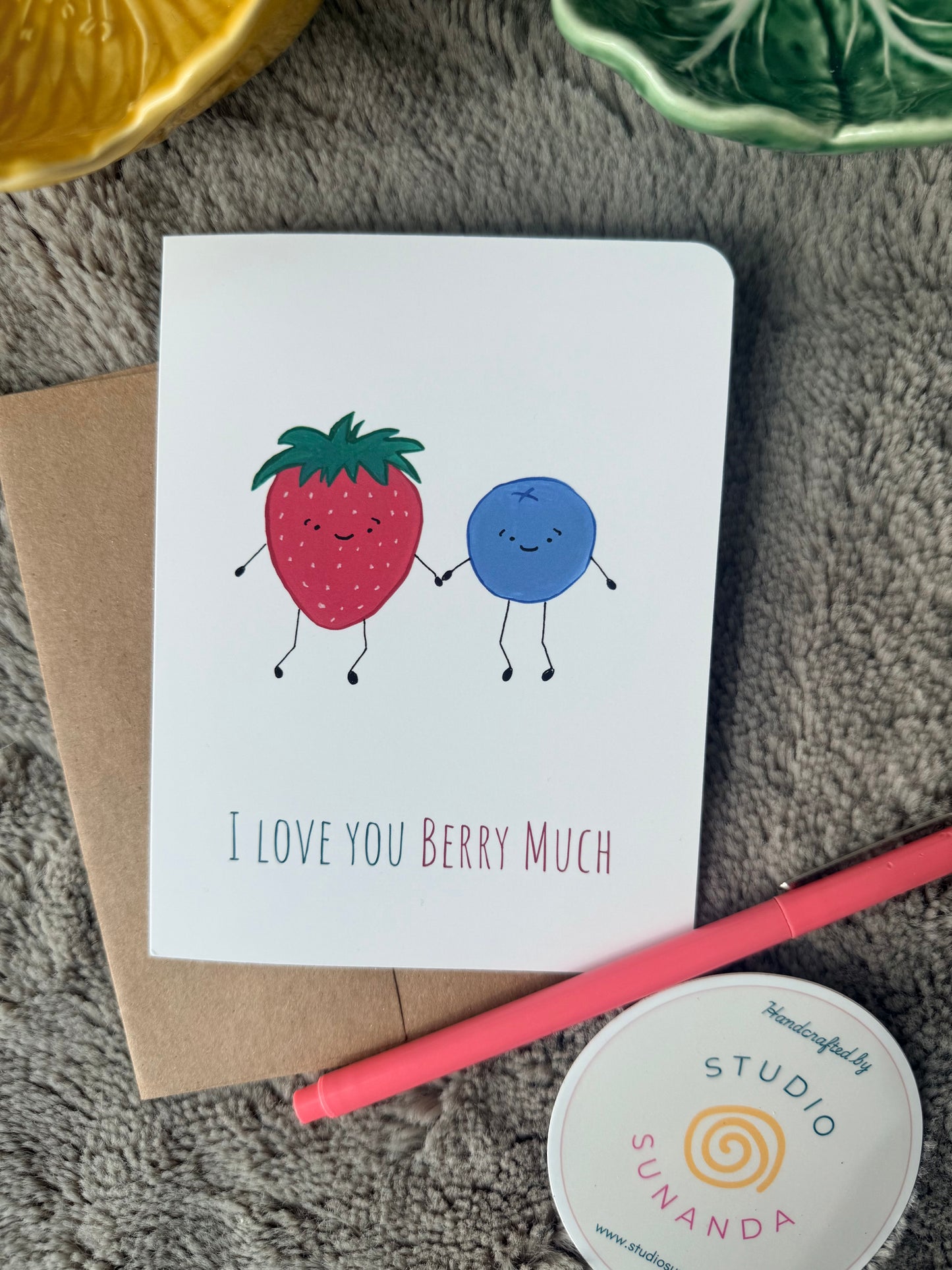 I Love You Berry Much Card