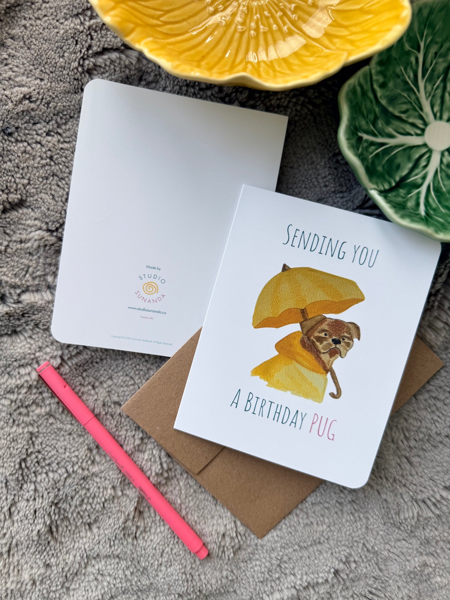 Sending You a Birthday Pug Card