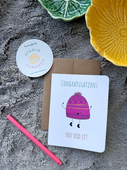 Cozy Toque Congratulations Card