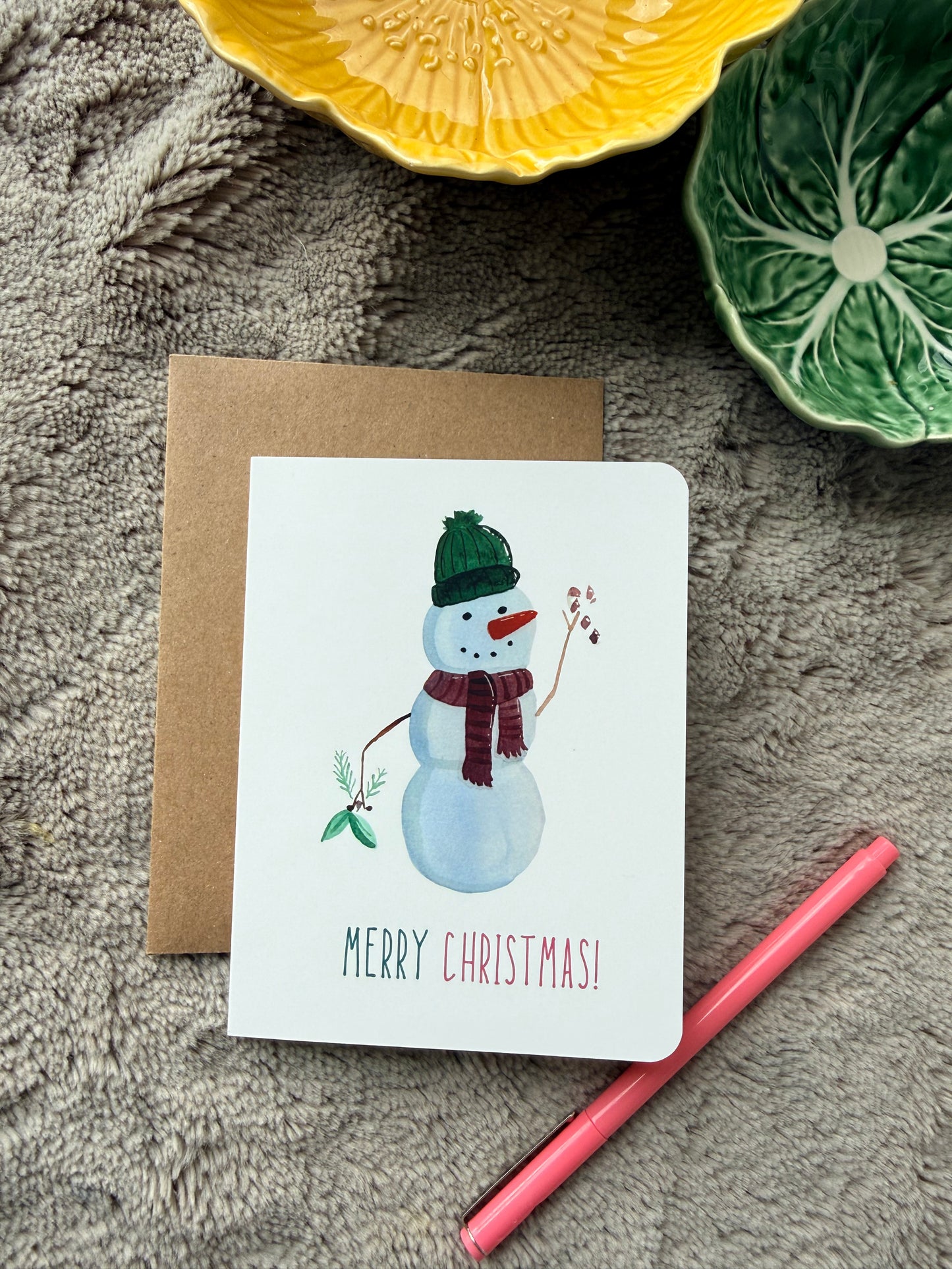 Classic Snowman Christmas Card
