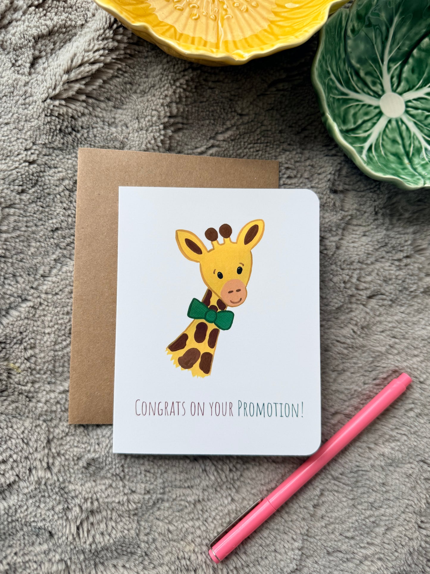 Giraffe New Job & Promotion Card