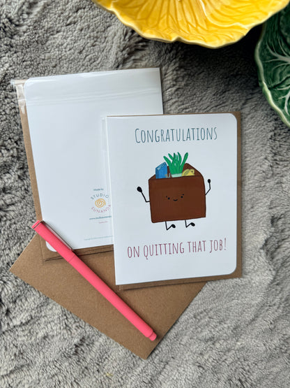Congratulations You Quit Your Job Card