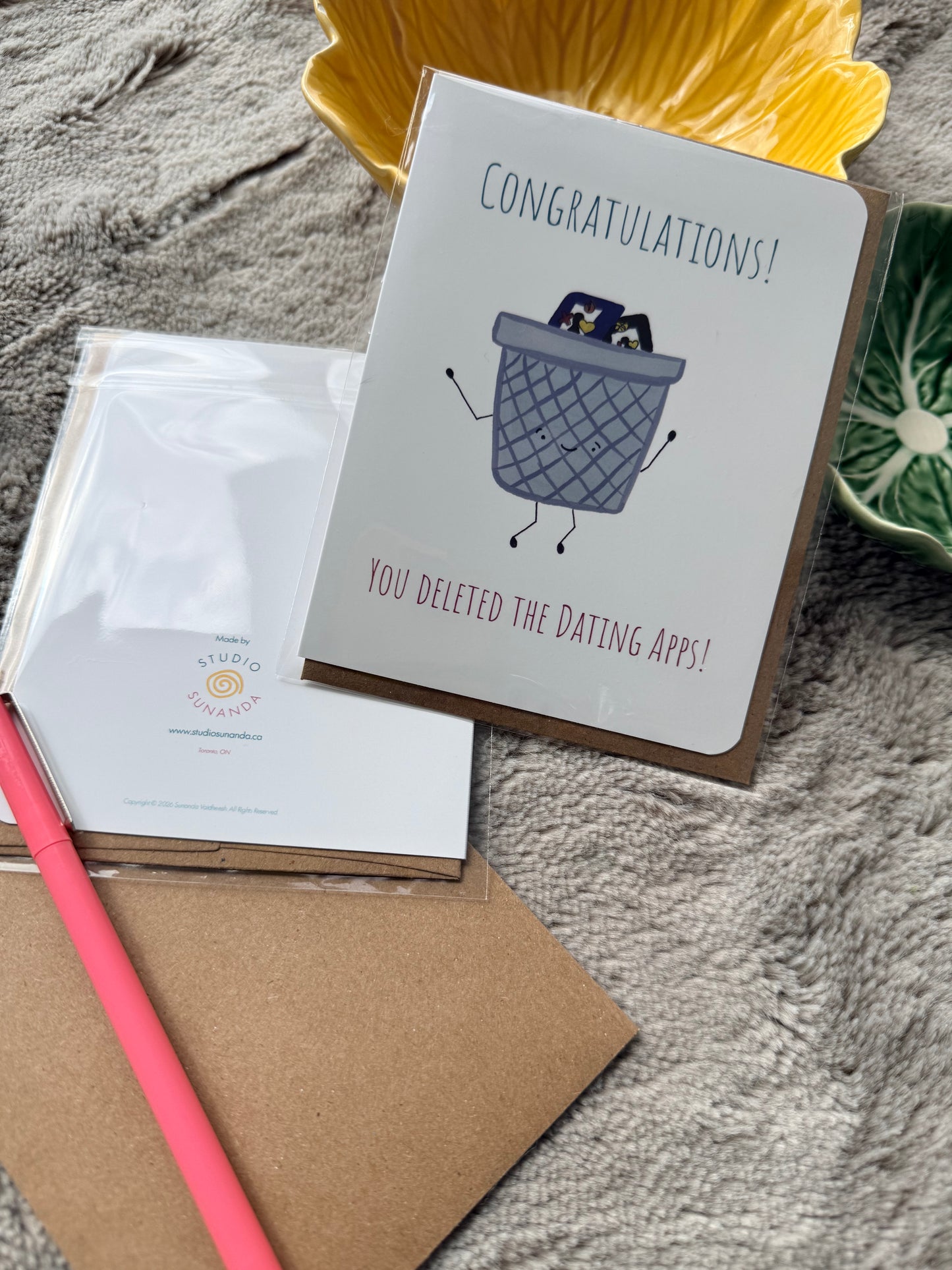 Deleted Dating Apps Congratulations Card