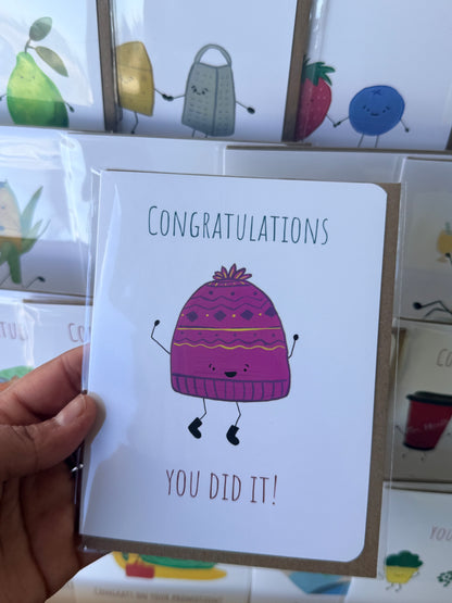 Cozy Toque Congratulations Card