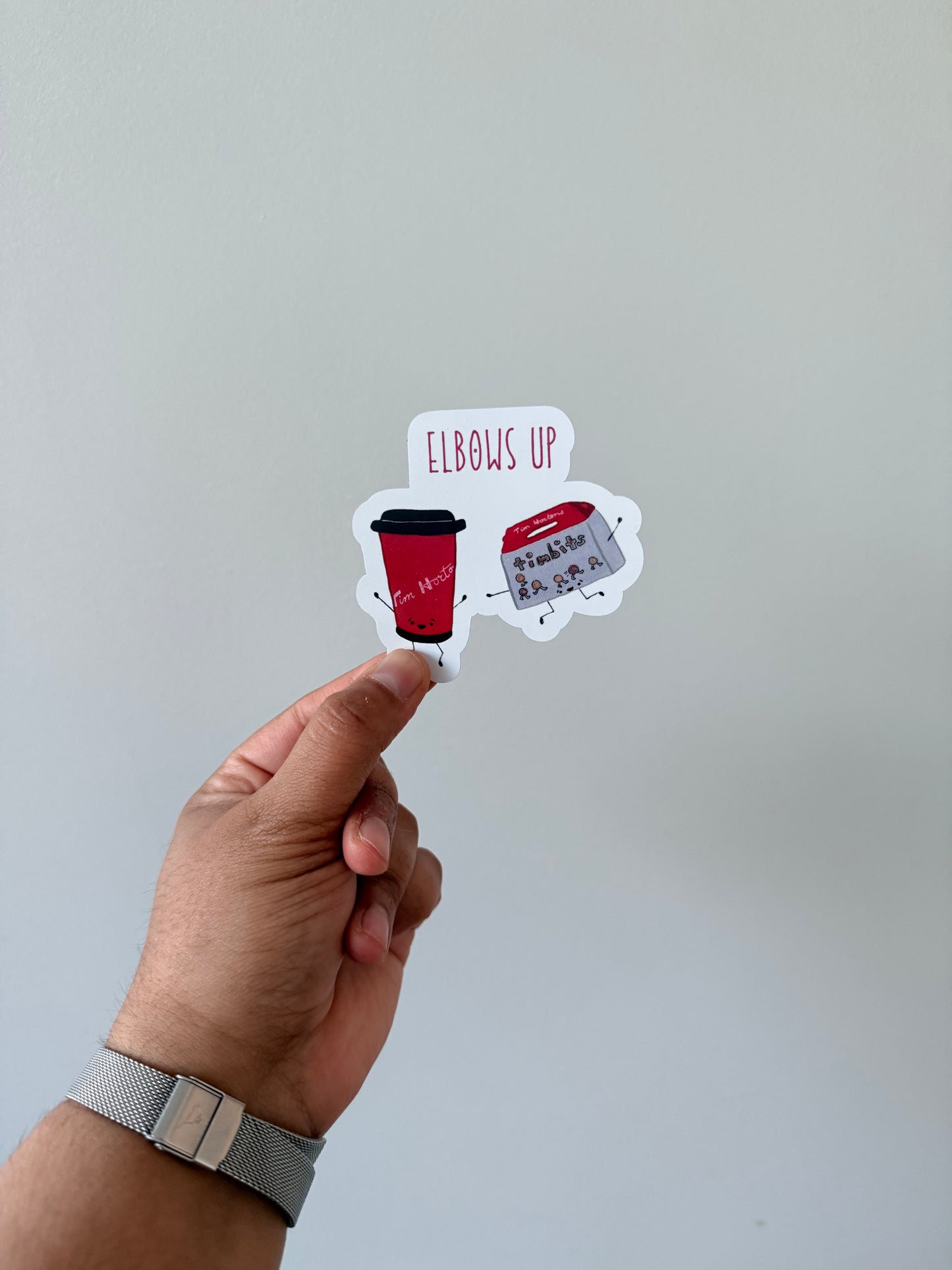 Elbows Up Tim's Sticker