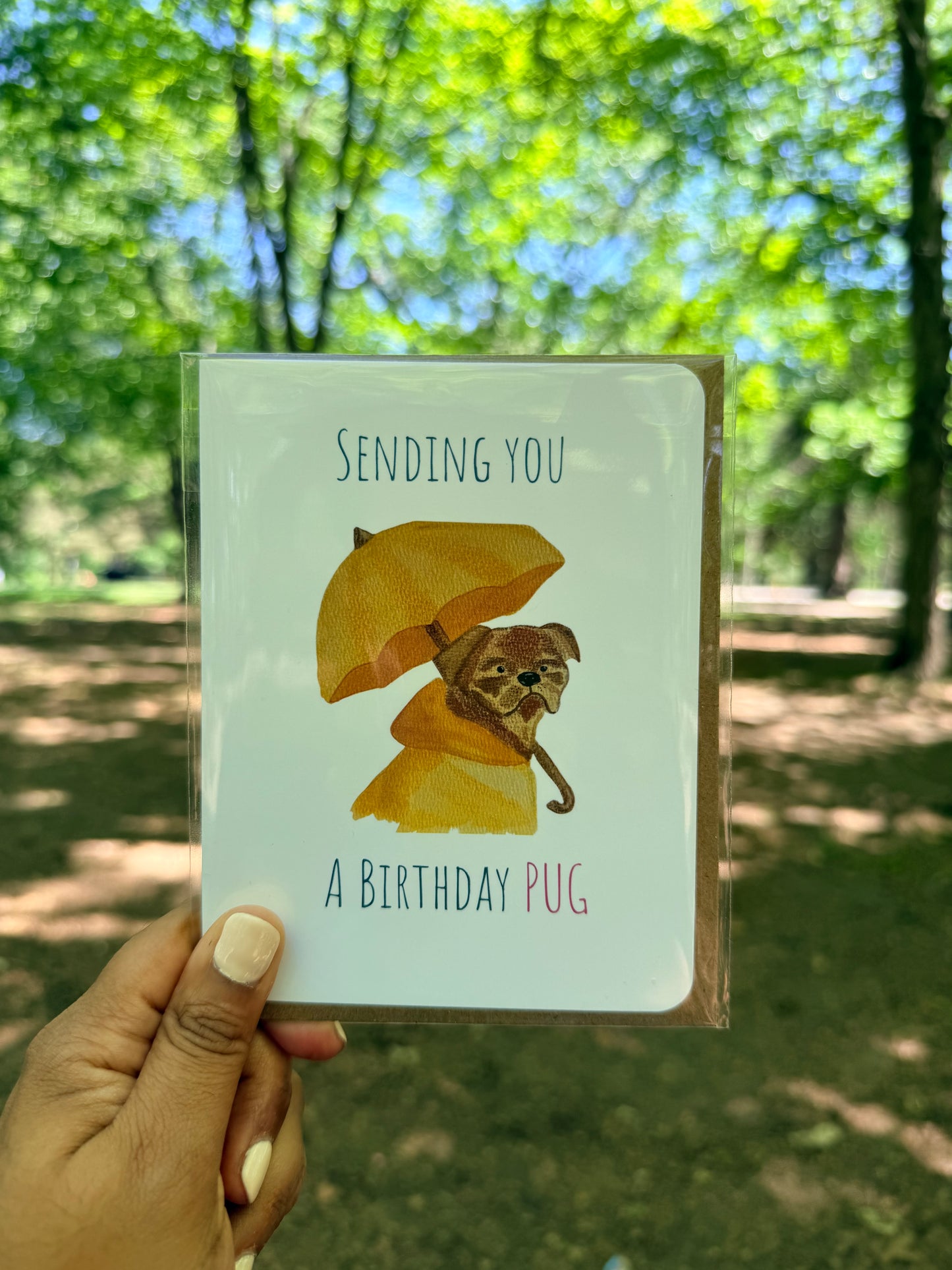 Sending You a Birthday Pug Card