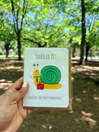 Snailed It Promotion Congratulations Card