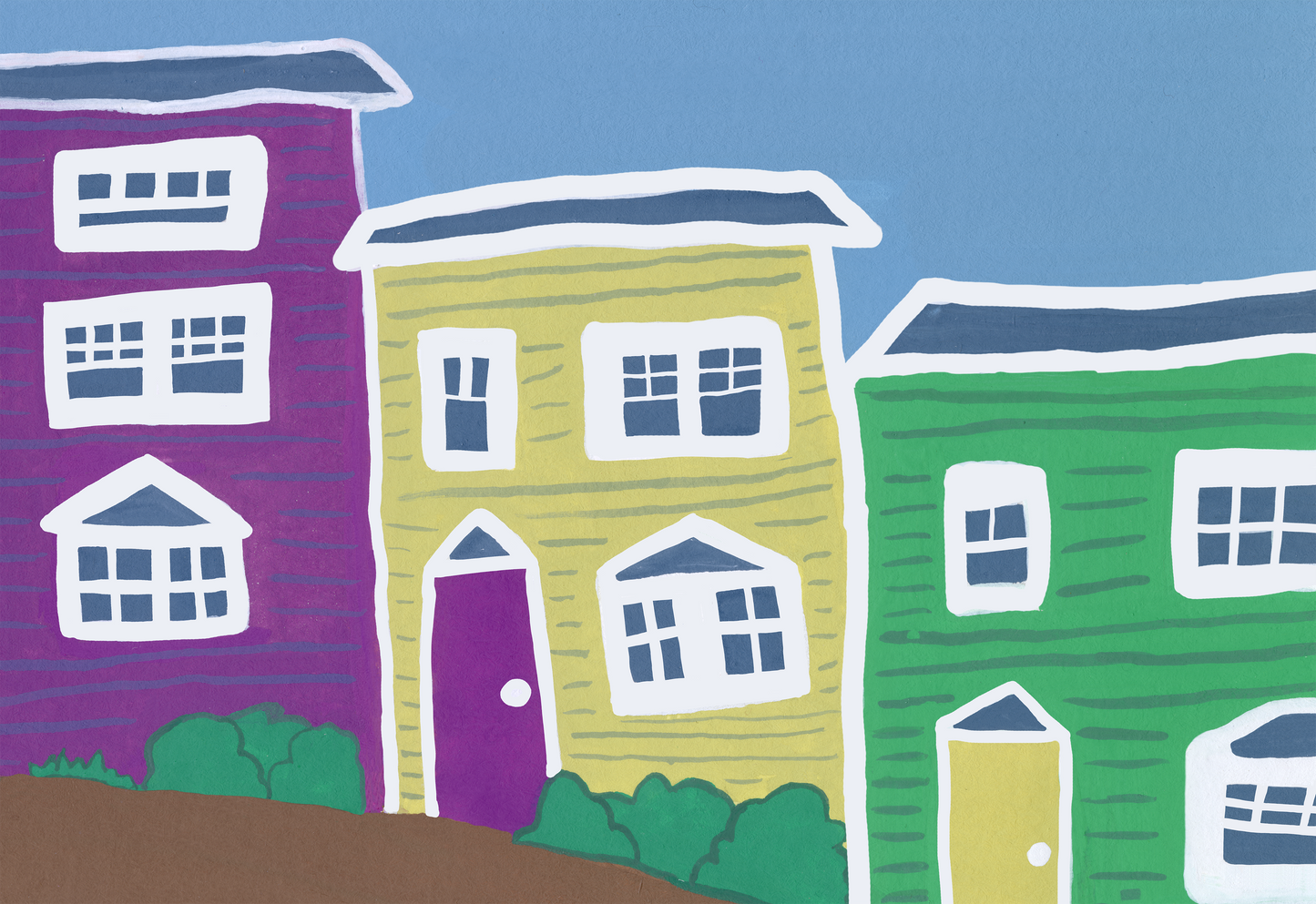 Jellybean Row 5x7” Art Print